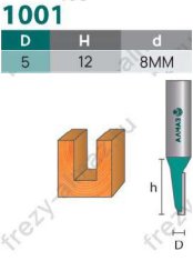 Фреза по дер Алмаз 1001 D5 h12mm/d-8mm